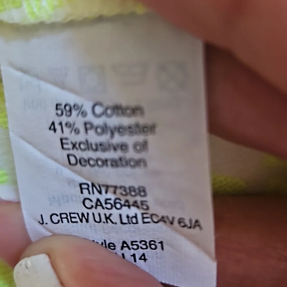 J. Crew Neon yellow Geometric Pattern Shift Dress - Picture 7 of 7